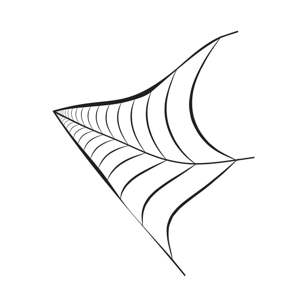 halloween skrämmande svart spindelnät vektor design. halloween illustration design med ett tvåsidigt svart spindelnät. gammal skrämmande spindelnätdesign med svart färg.