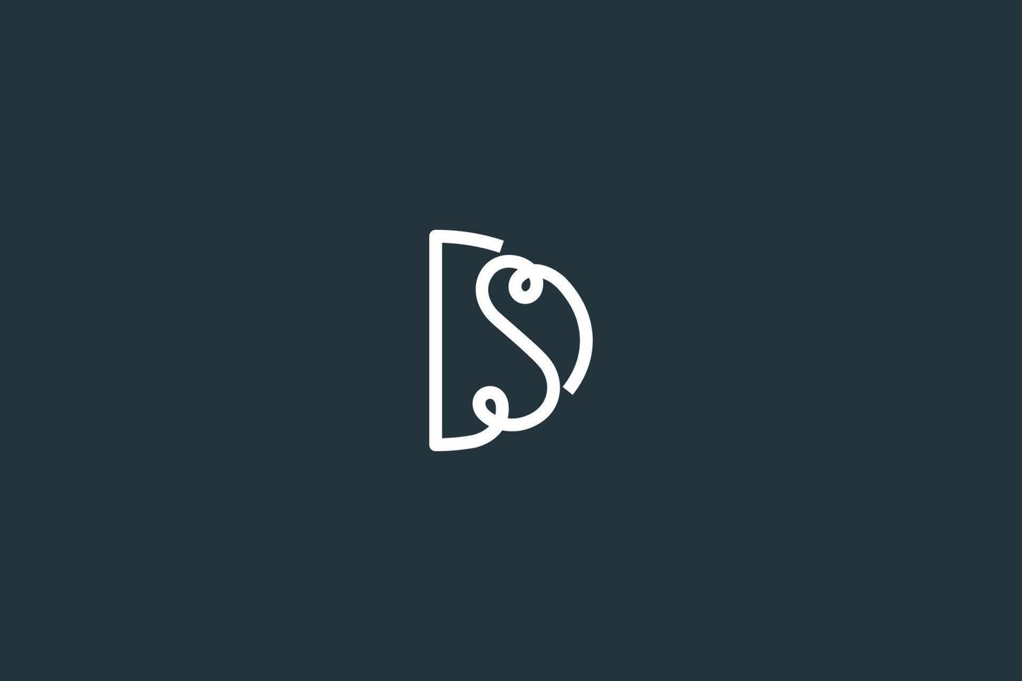 Anfangsbuchstabe SD-Logo-Design-Vektorvorlage vektor