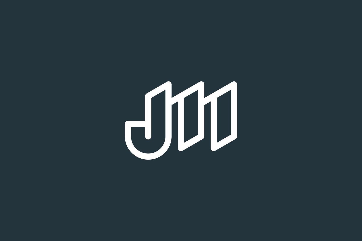 Anfangsbuchstabe jm oder mj Logo-Design-Vektorvorlage vektor