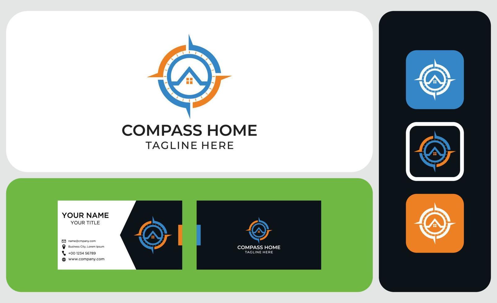 Kompass-Häuser-Logo vektor