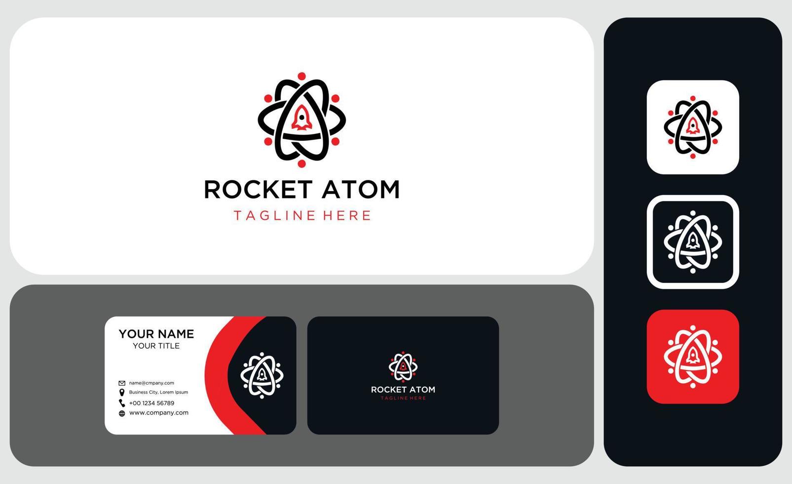 Tech-Science-Logo-Design-Konzept. raum logomark illustration. vektor