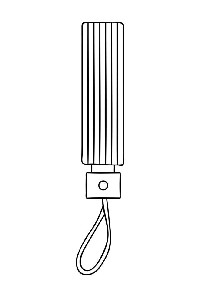 Vektor Regenschirm Liniensymbol isoliert auf weißem Hintergrund. farbenfrohe Regenschildillustration. Cartoon-Stil