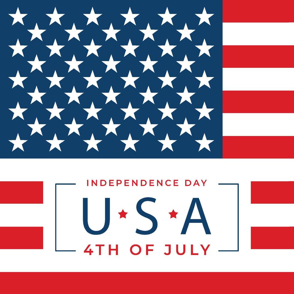 glücklicher unabhängigkeitstag der usa zum festlichen nationalen jubiläum der usa am 4. juli vektor