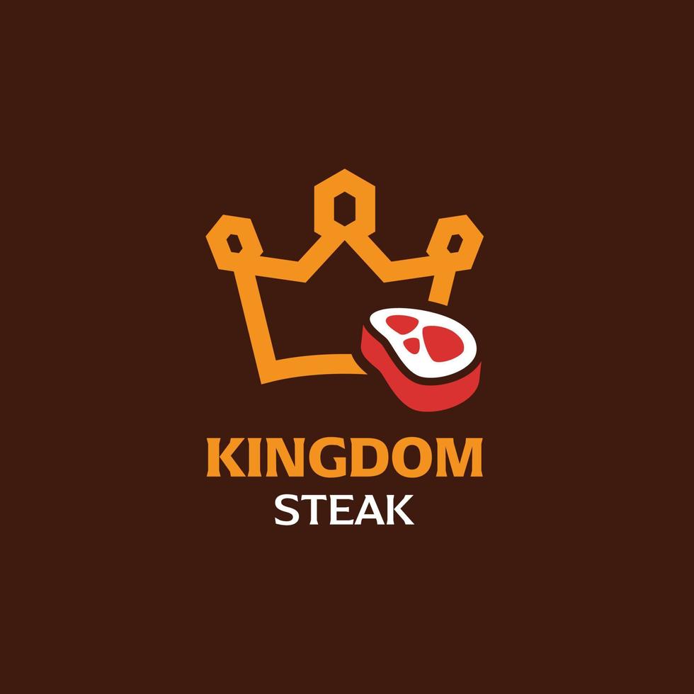 king steak logotyp vektor