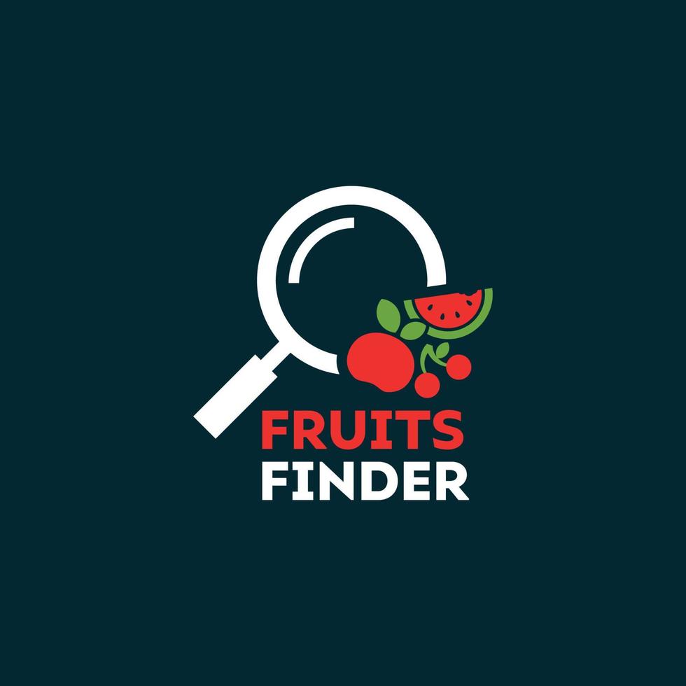 hitta frukts logotyp vektor