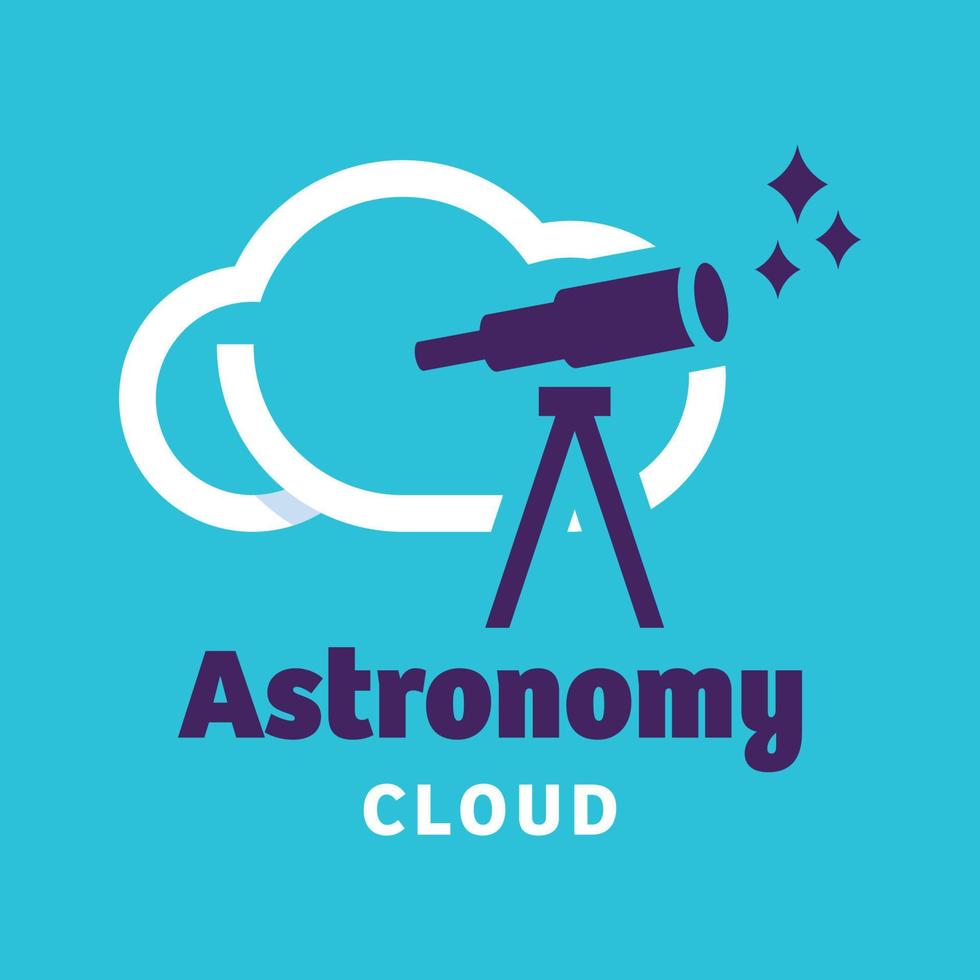 astronomi moln logotyp vektor