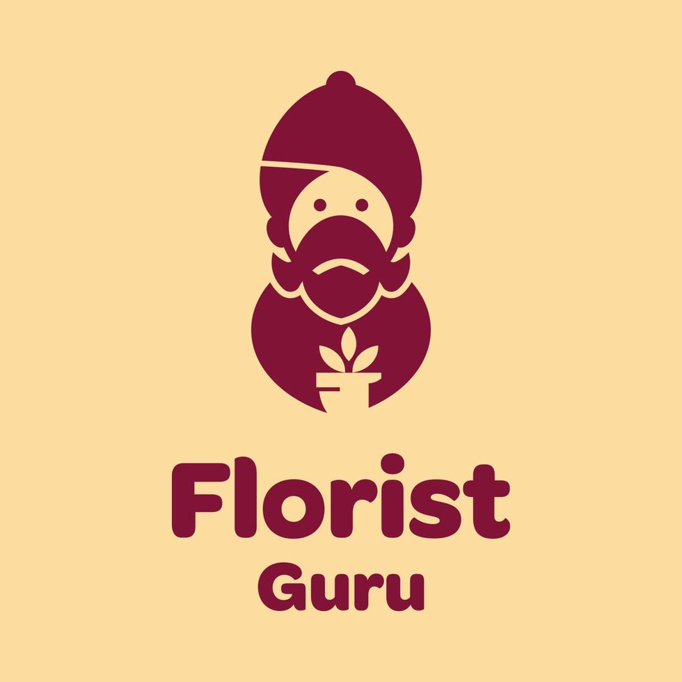 florist guru logotyp vektor