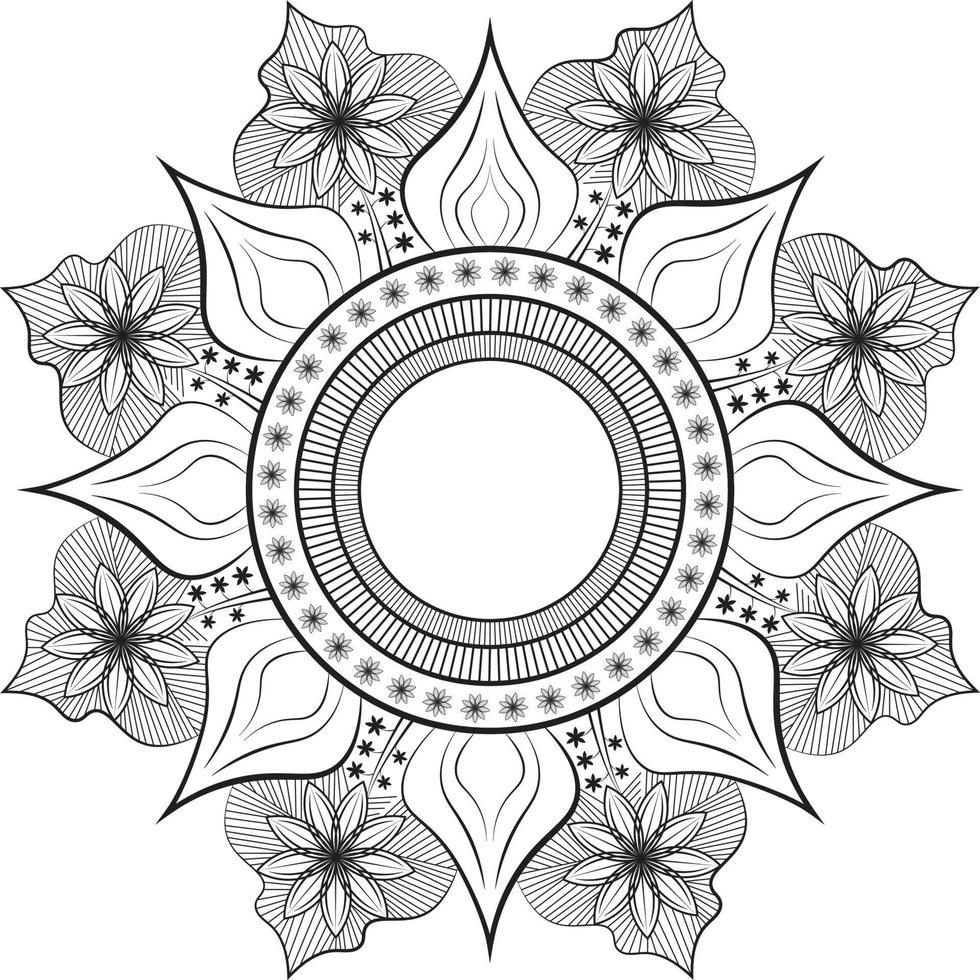 mandala malldesign vektor