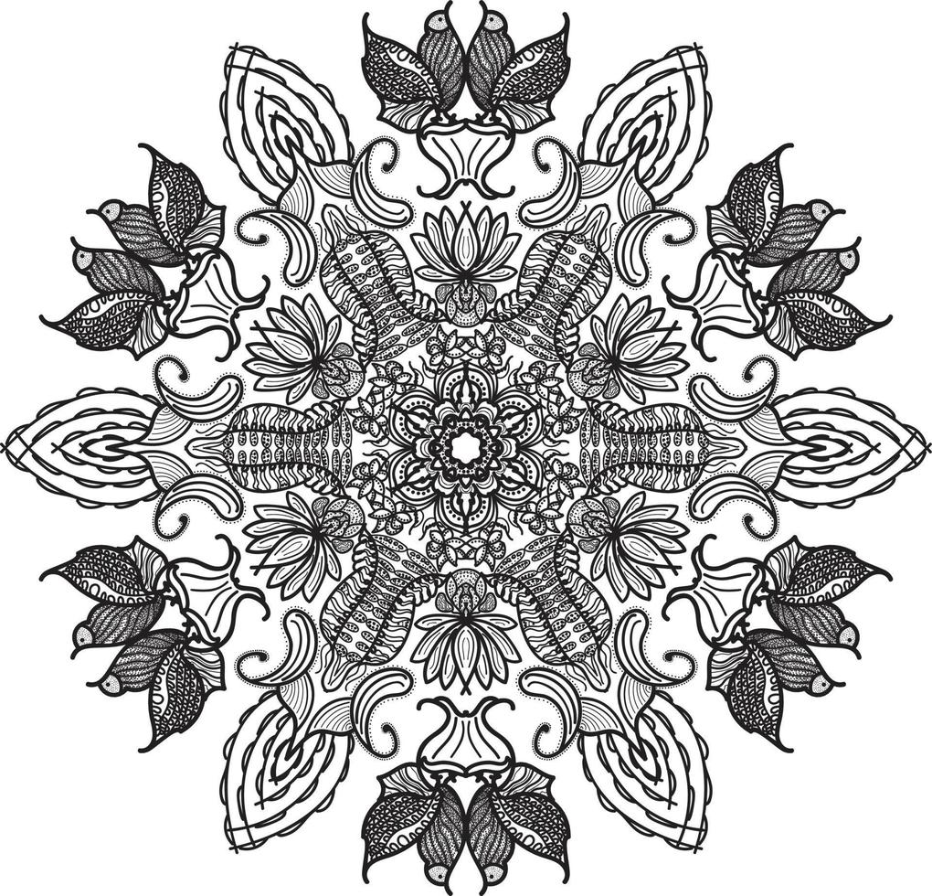 mandala malldesign vektor