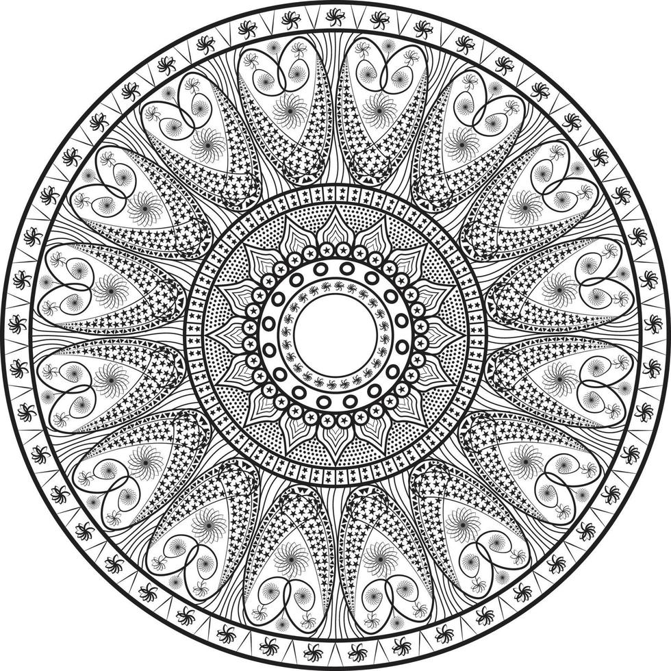 mandala malldesign vektor