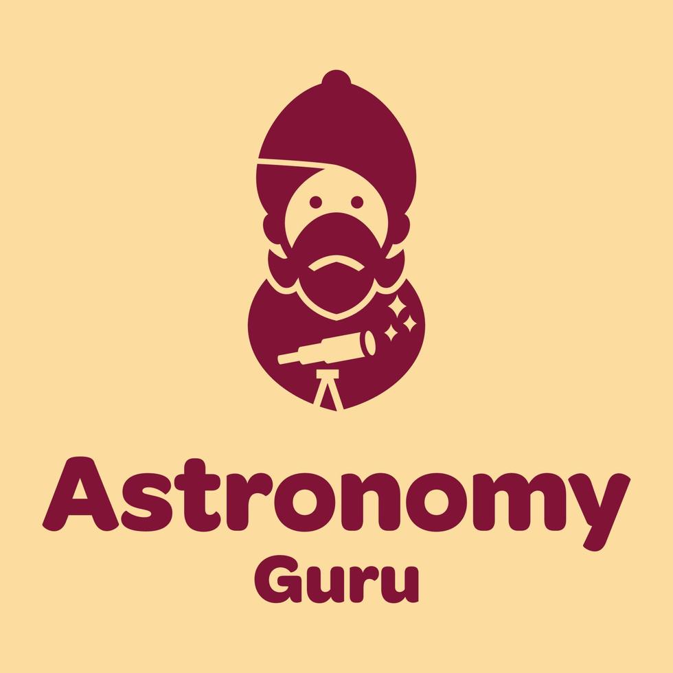 astronomi guru logotyp vektor