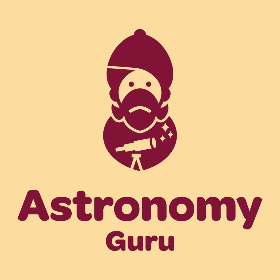 Astronomie-Guru-Logo vektor