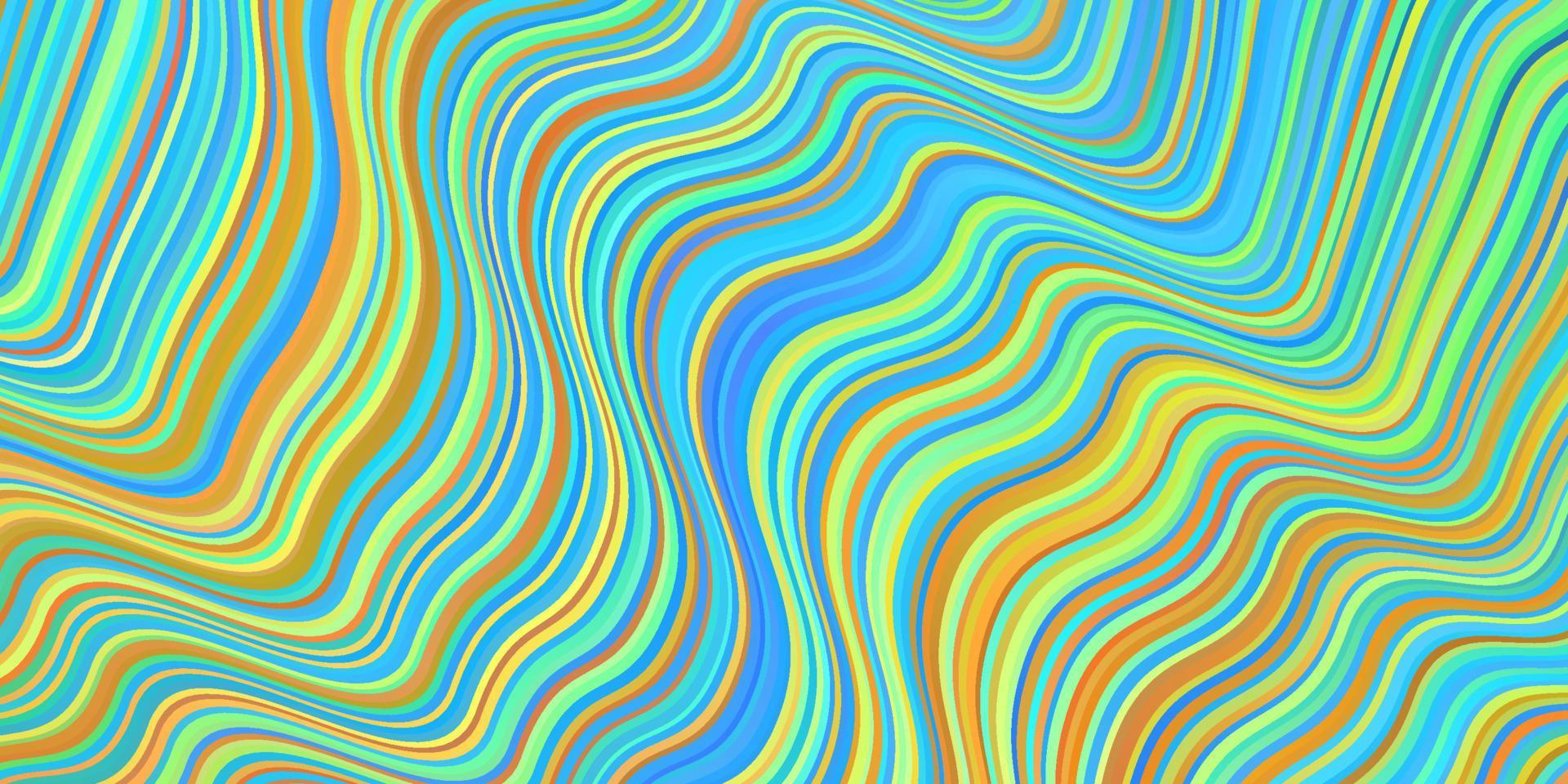 ljusblå, gul vektorbakgrund med linjer. vektor