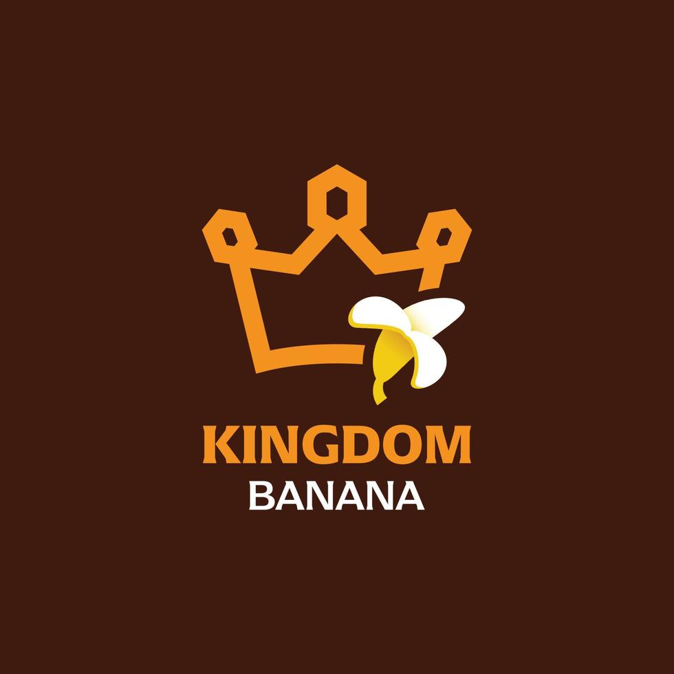 King-Bananen-Logo vektor