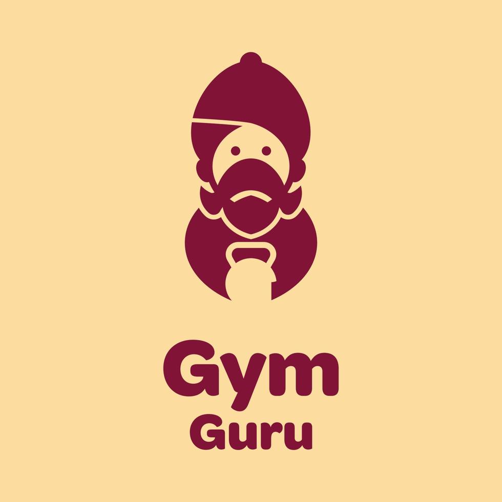 gym guru logotyp vektor