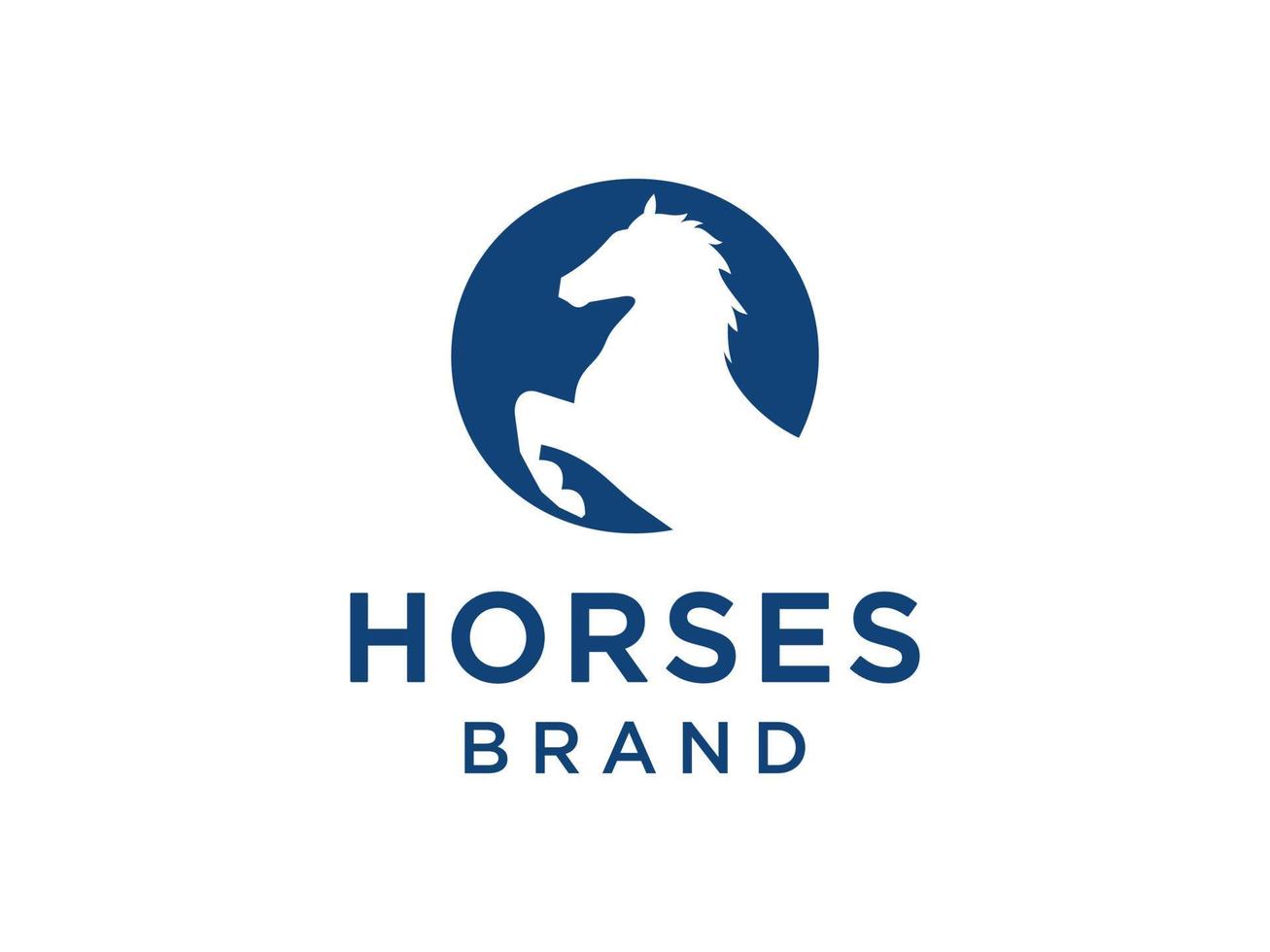 das logo-design mit dem anfangsbuchstaben o wird kombiniert mit einem modernen und professionellen pferdekopf-symbol vektor