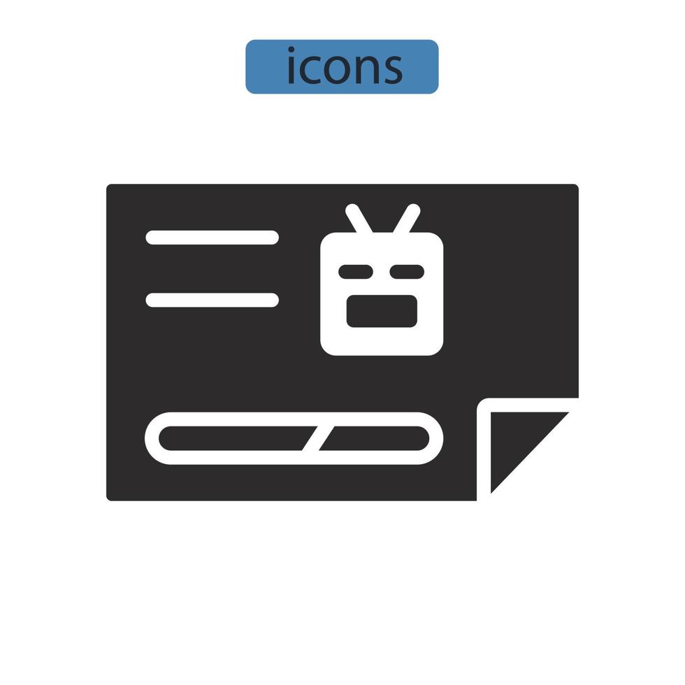 Roboter txt-Symbole symbolisieren Vektorelemente für das Infografik-Web vektor