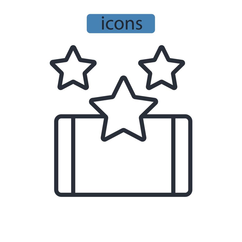 recensioner ikoner symbol vektorelement för infographic webben vektor
