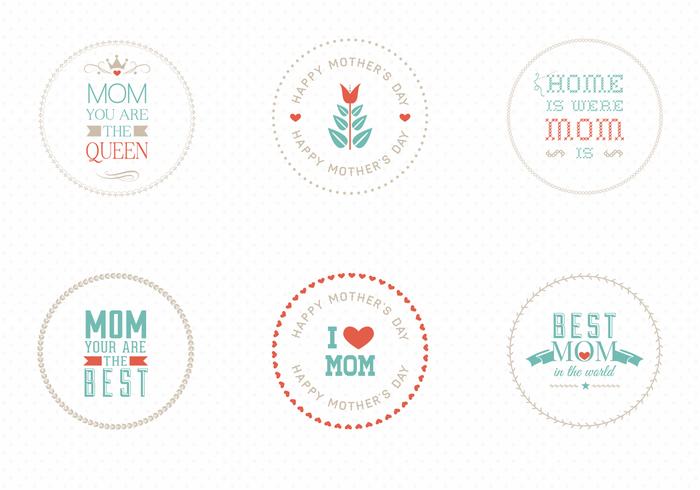 Mother's Day Badges Vector Pack