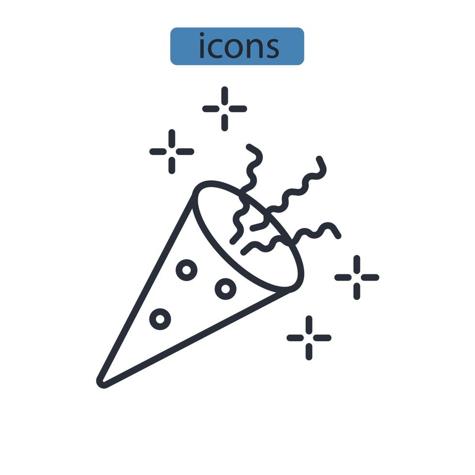 Konfetti-Symbole symbolen Vektorelemente für das Infografik-Web vektor