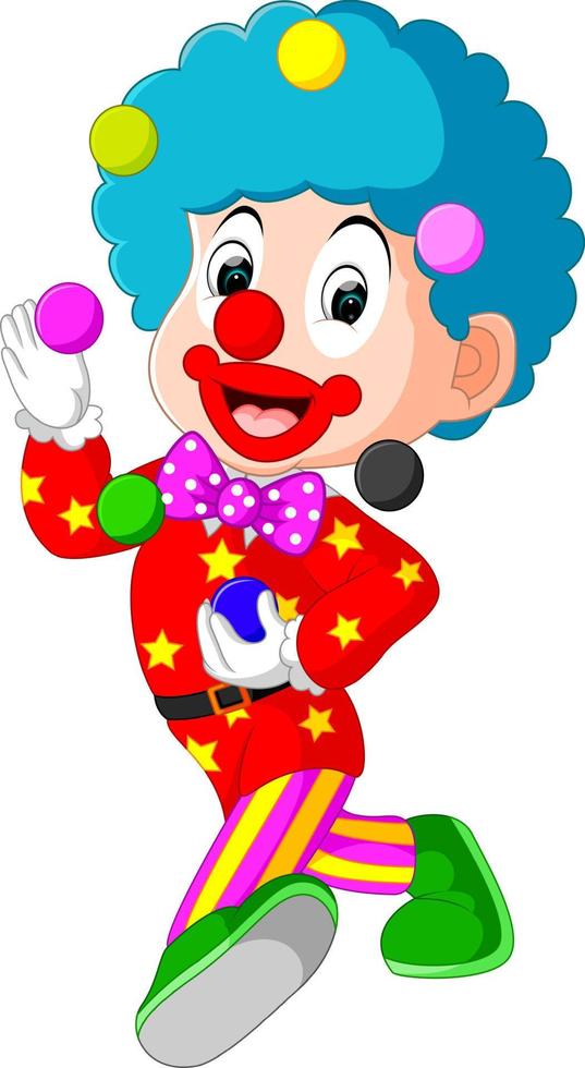 clown som spelar bollar vektor