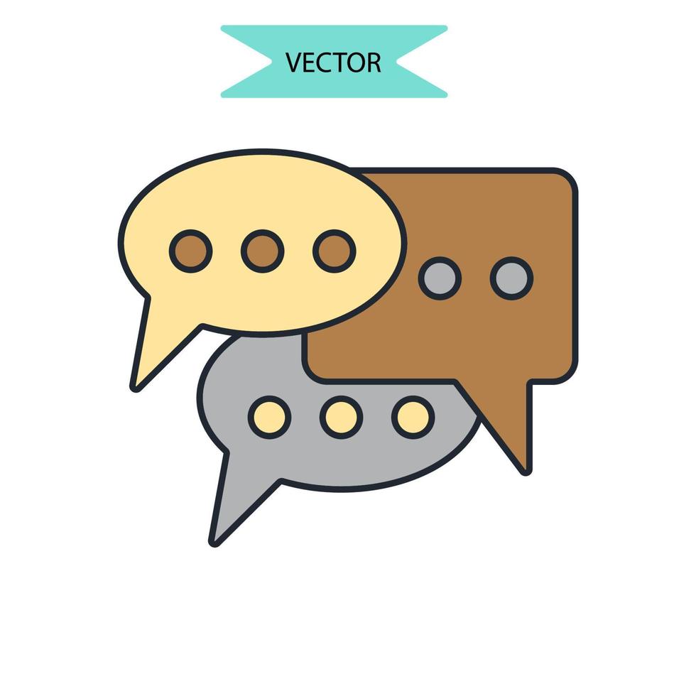 Kommunikationssymbole symbolen Vektorelemente für das Infografik-Web vektor