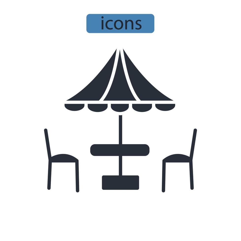 tält ikoner symbol vektorelement för infographic webben vektor