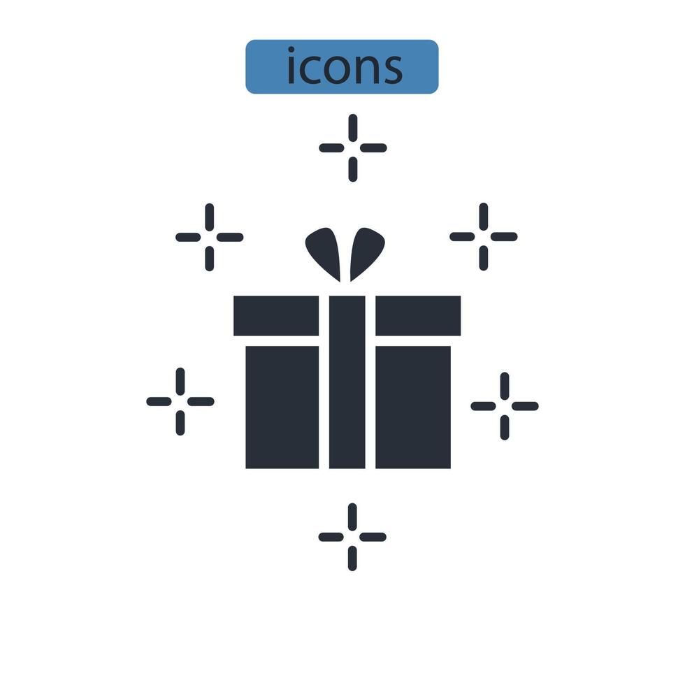 presentförpackning ikoner symbol vektorelement för infographic webben vektor