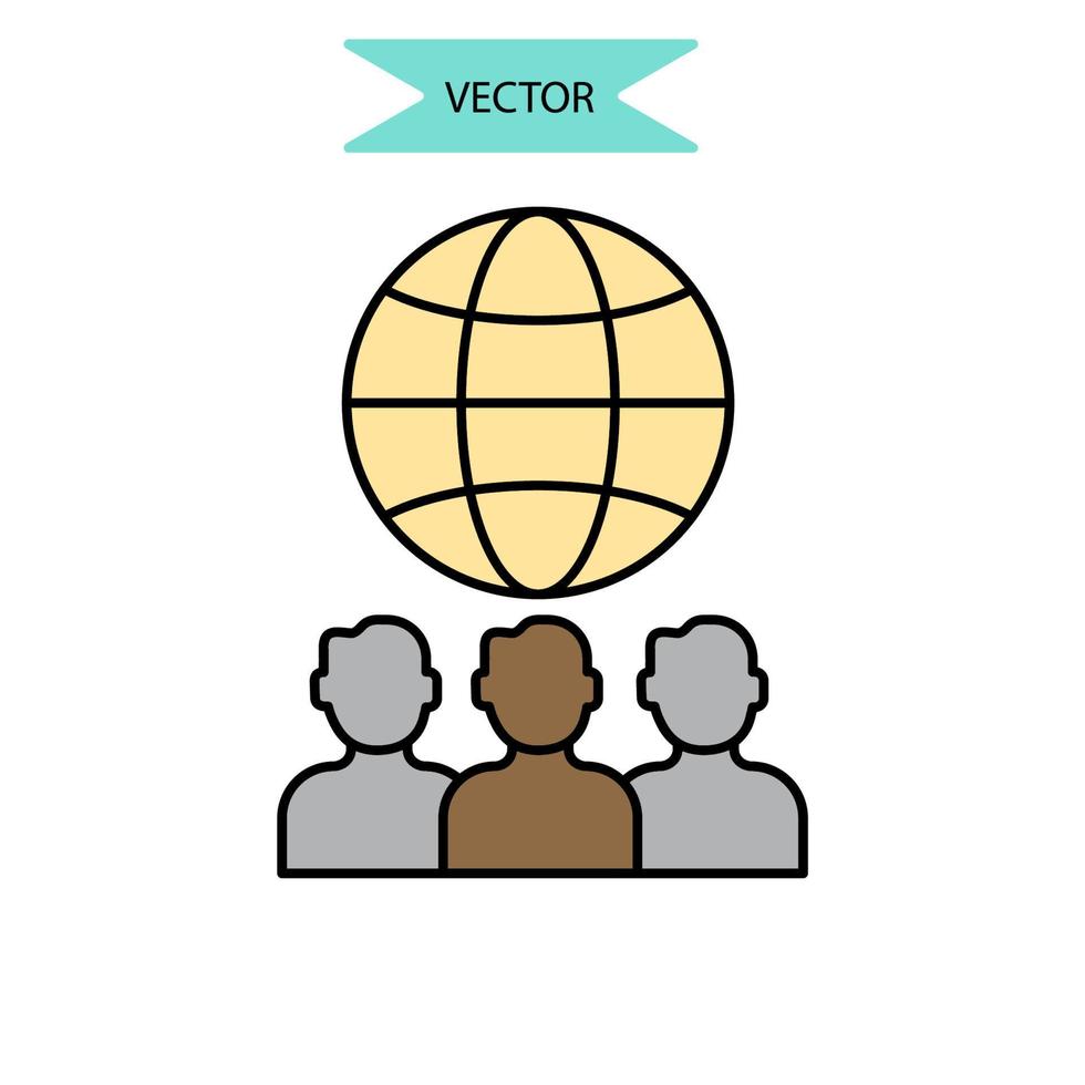 Webinar-Symbole symbolisieren Vektorelemente für das Infografik-Web vektor
