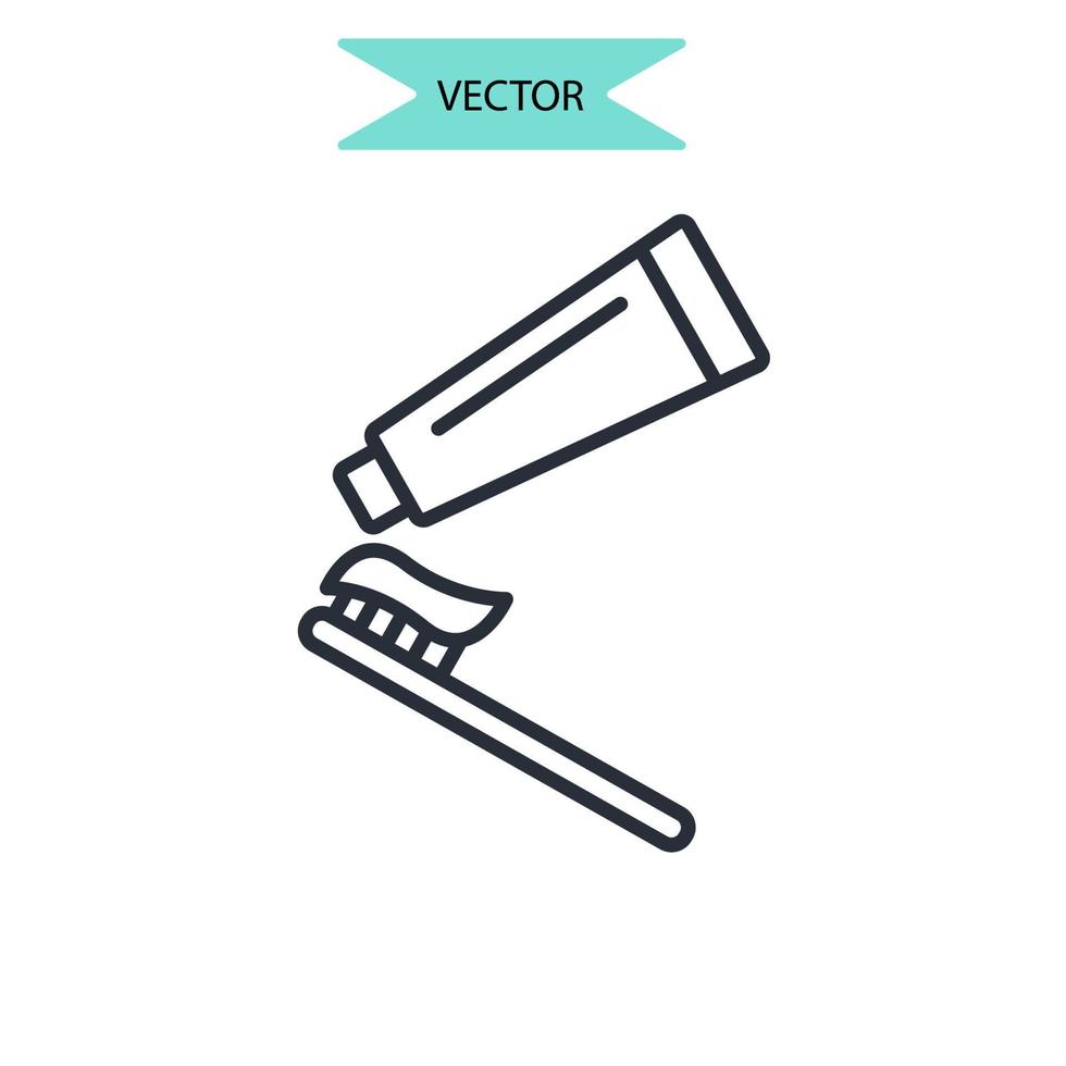 Zahnhygienesymbole Symbolvektorelemente für Infografik-Web vektor