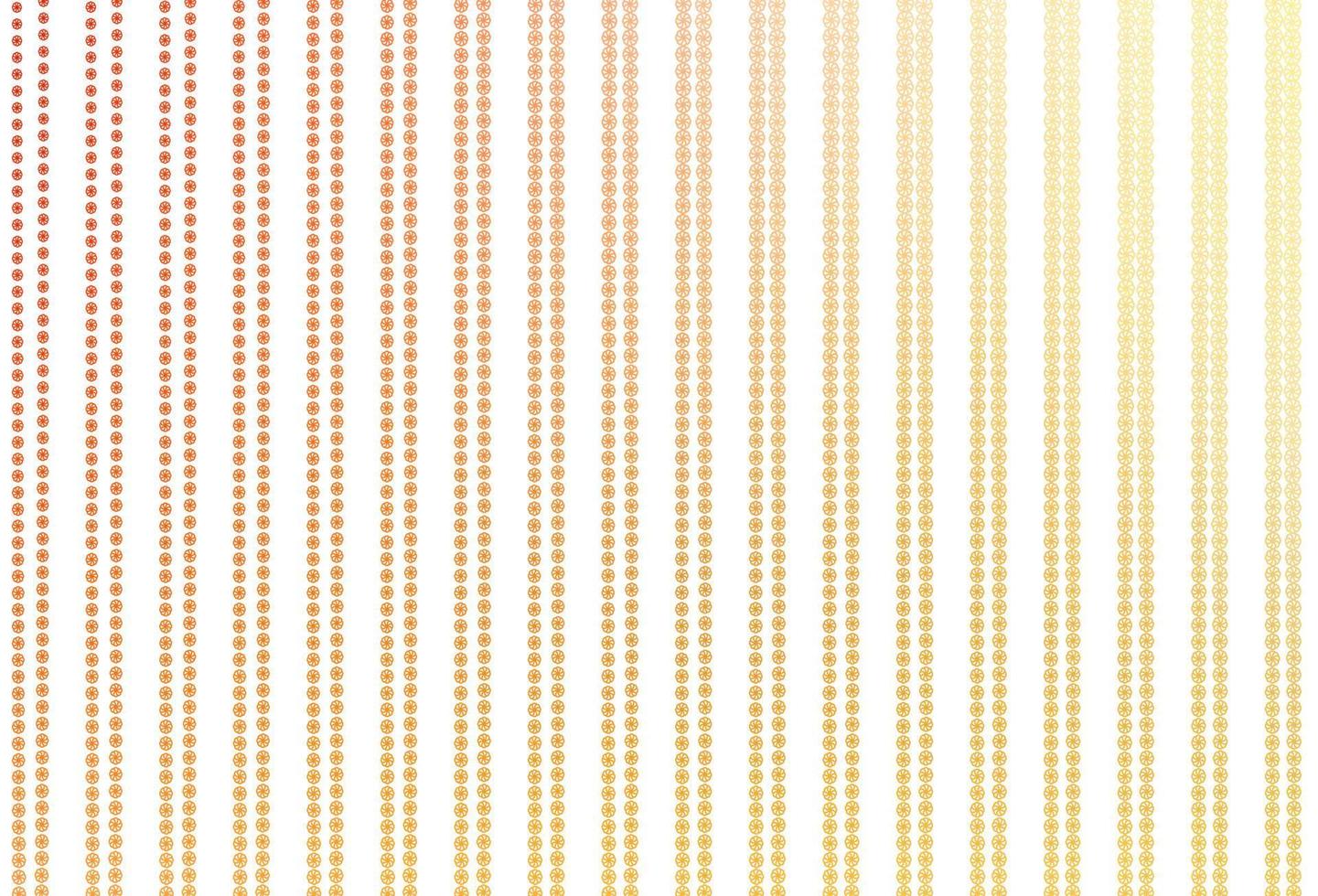 hellgelbes, orangefarbenes Vektorlayout mit hellen Schneeflocken. vektor