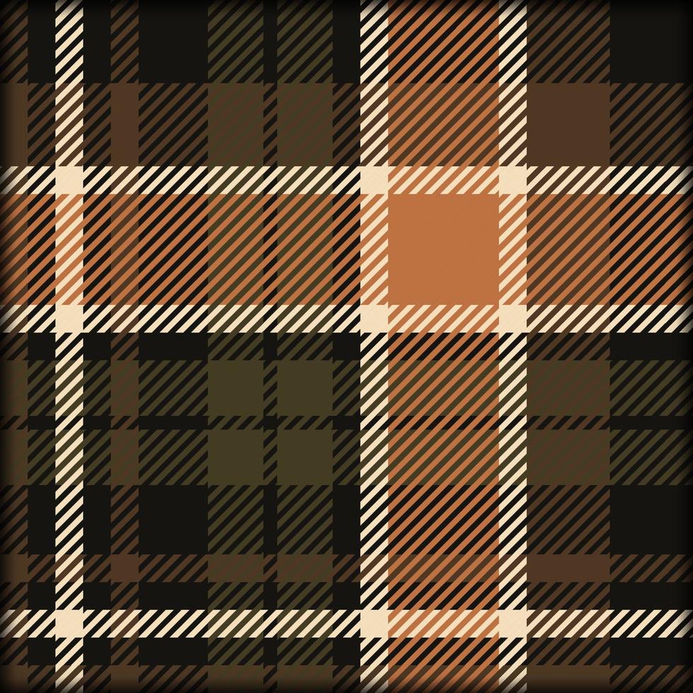 Braunton färbt Tartan Plaid Schottisches Muster. Textur aus Plaid, Tischdecken, Kleidung, Kleidern, Papier, Bettwäsche, Decken und anderen Textilprodukten vektor