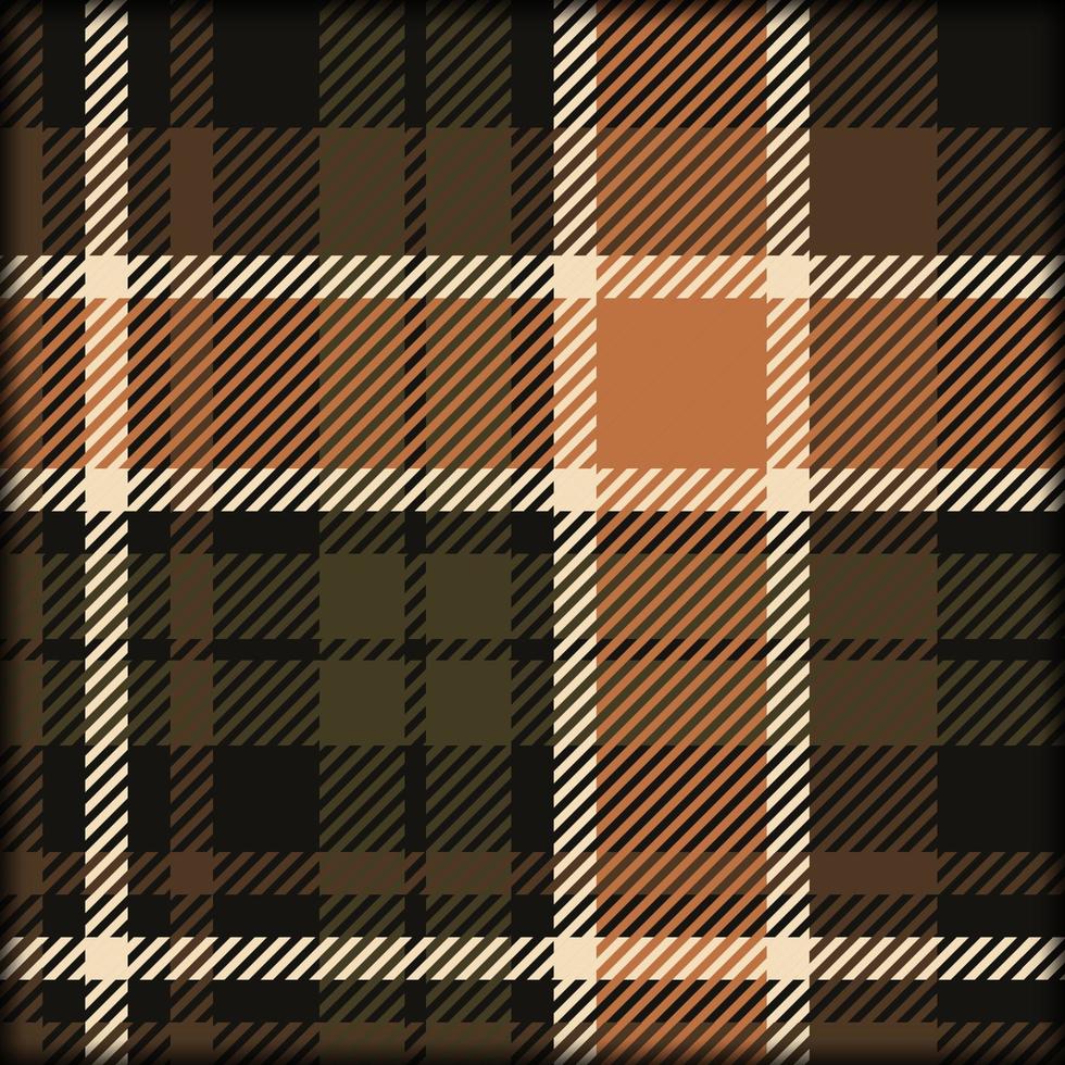 brun ton färger tartan pläd skotskt mönster. textur från pläd, dukar, kläder, klänningar, papper, sängkläder, filtar och andra textilprodukter vektor