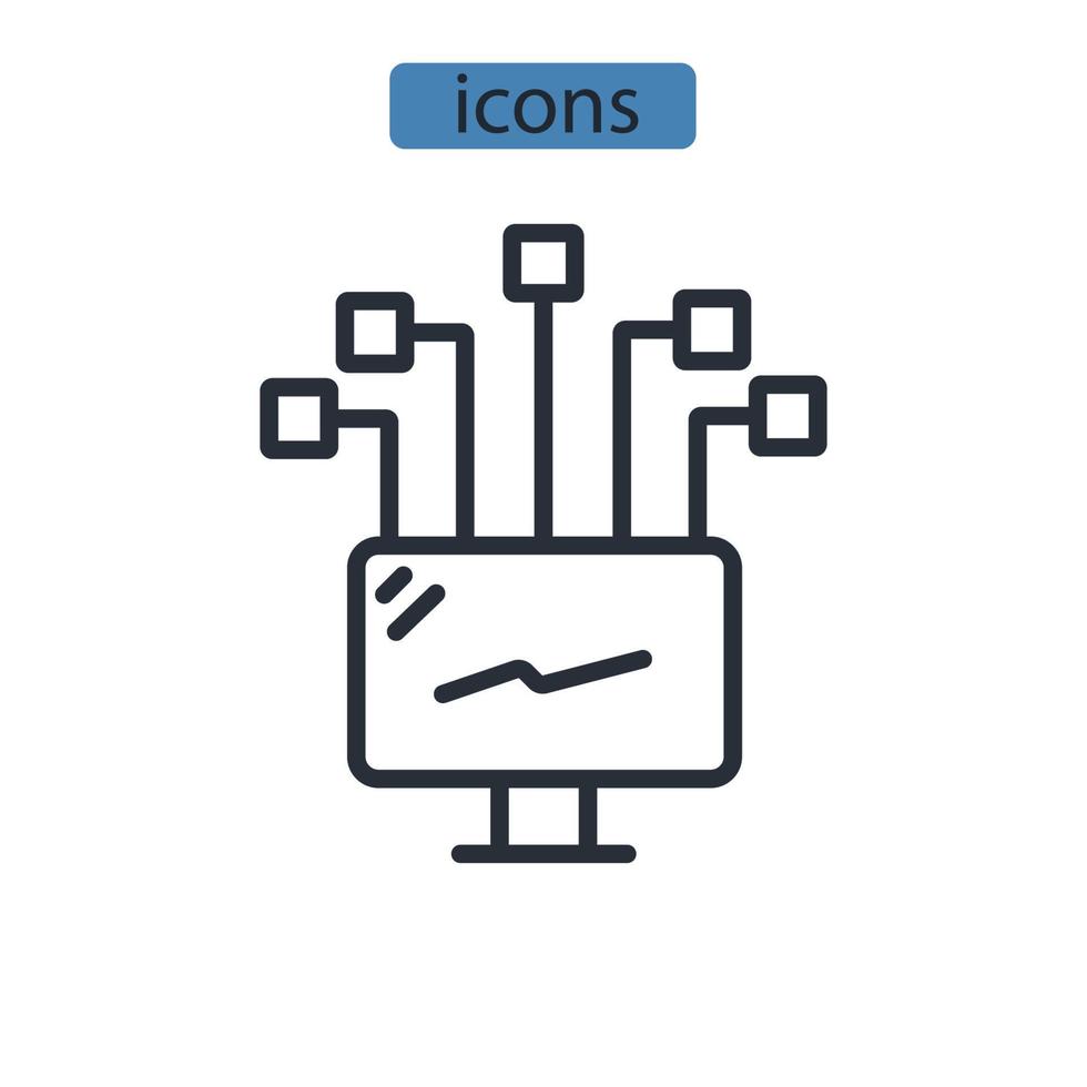 Verweisquellensymbole Symbolvektorelemente für Infografik-Web vektor