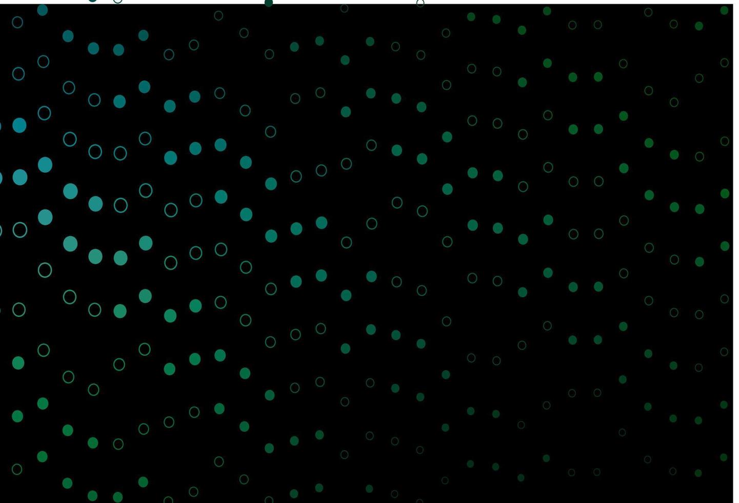 dunkelblaue, grüne Vektorschablone mit Kreisen. vektor