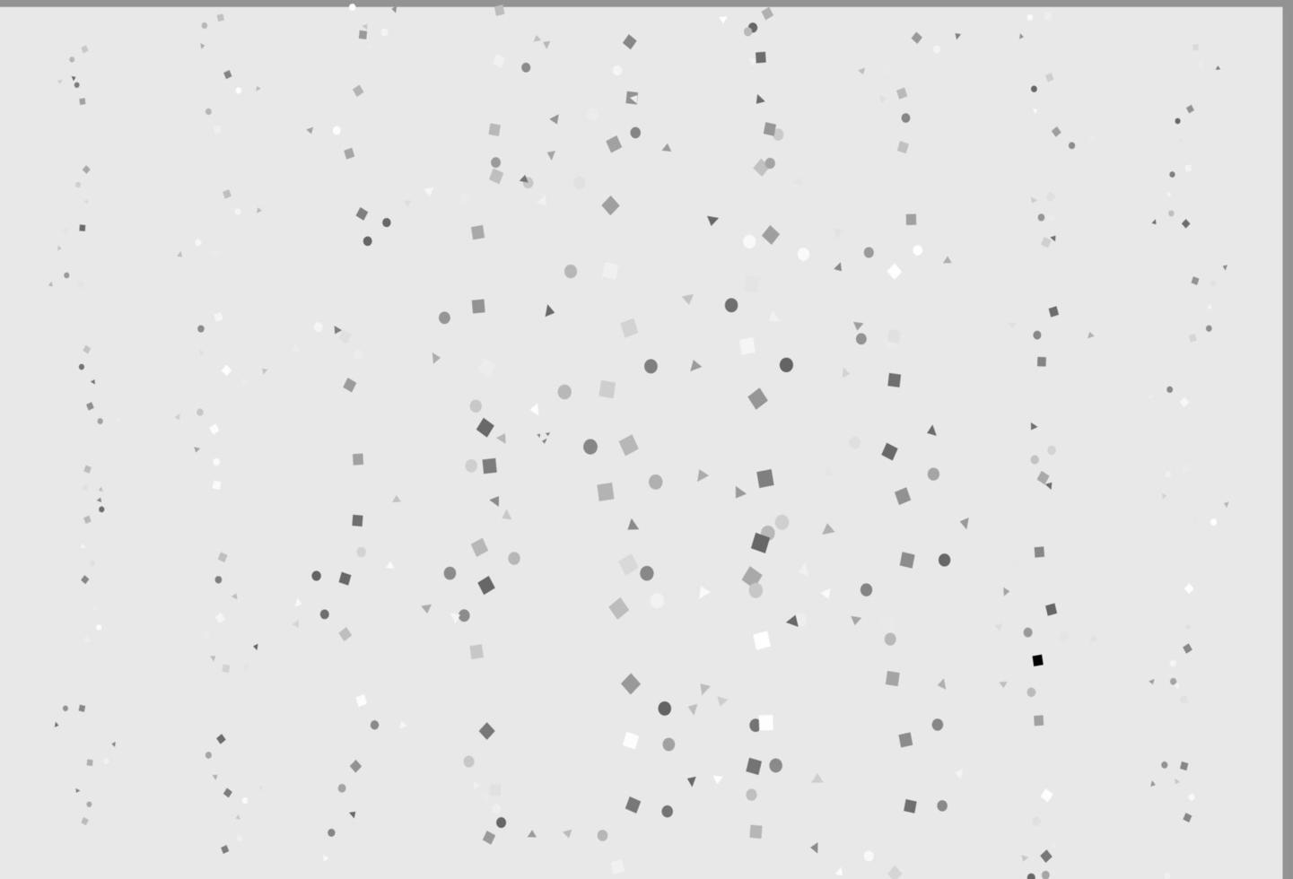 hellsilber, grauer Vektorhintergrund mit Dreiecken, Kreisen, Würfeln. vektor
