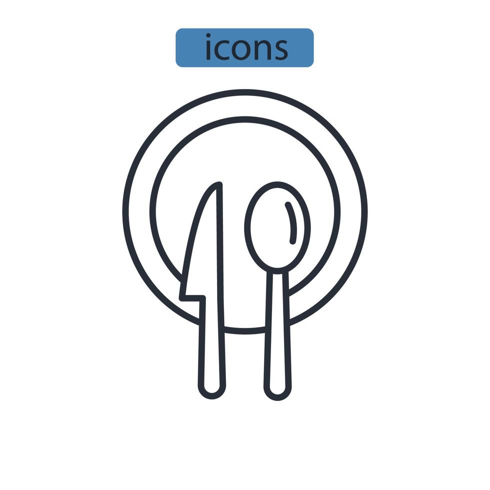 bankett ikoner symbol vektor element för infographic webben