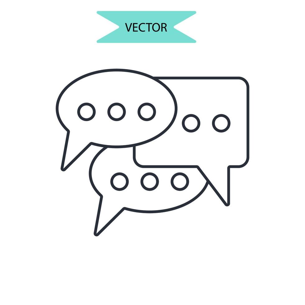 kommunikation ikoner symbol vektorelement för infographic webben vektor