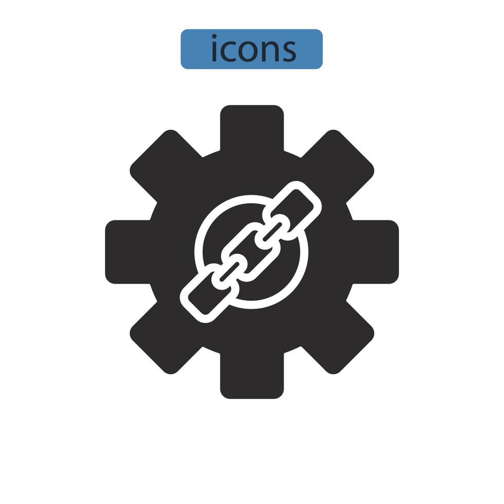 Backlinks-Symbole symbolisieren Vektorelemente für das Infografik-Web vektor