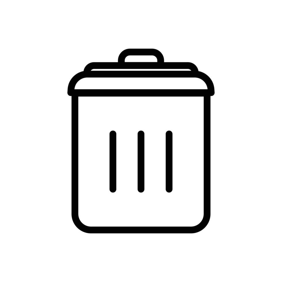 Mülleimer-Symbolvektor. Sauberkeit, Müll an seinen Platz werfen, Umweltsauberkeit, gesunde Umwelt. Liniensymbolstil. einfache Designillustration editierbar vektor