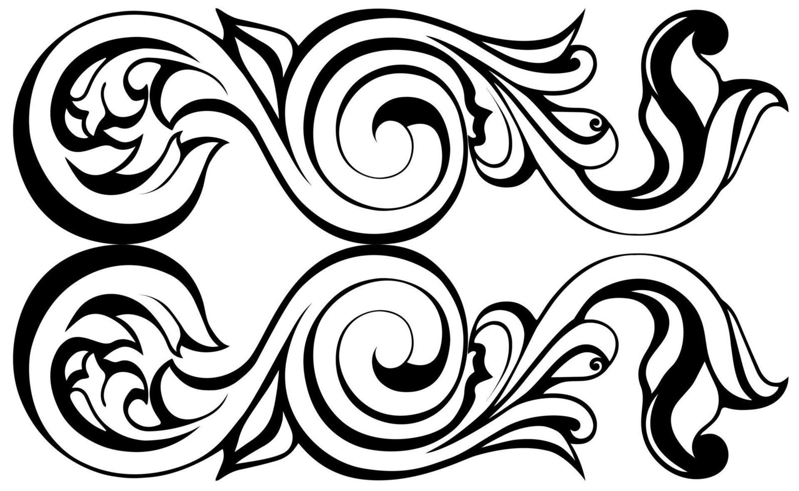 vektor damast vintage barock rulla prydnad virvel. viktoriansk monogram heraldisk sköld swirl.retro blommigt blad mönster gränsen lövverk antika akantus kalligrafi graverad tatuering. kakel dekorelement