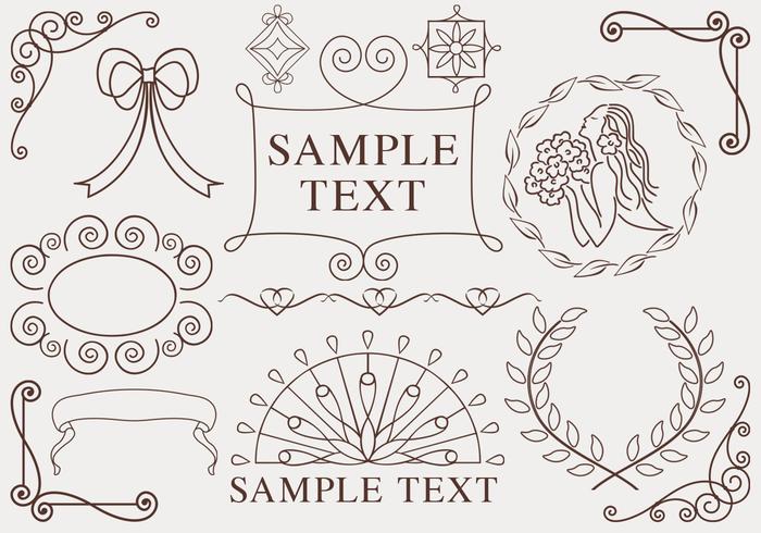 Hand gezeichnet Ornamente Vector Pack