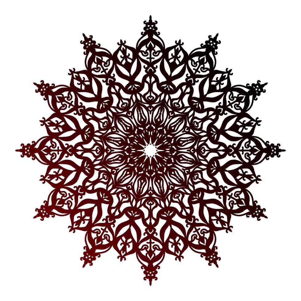isolierter runder dekorativer Mandala-Gestaltungselement kreisförmiger Ornamentvektor vektor