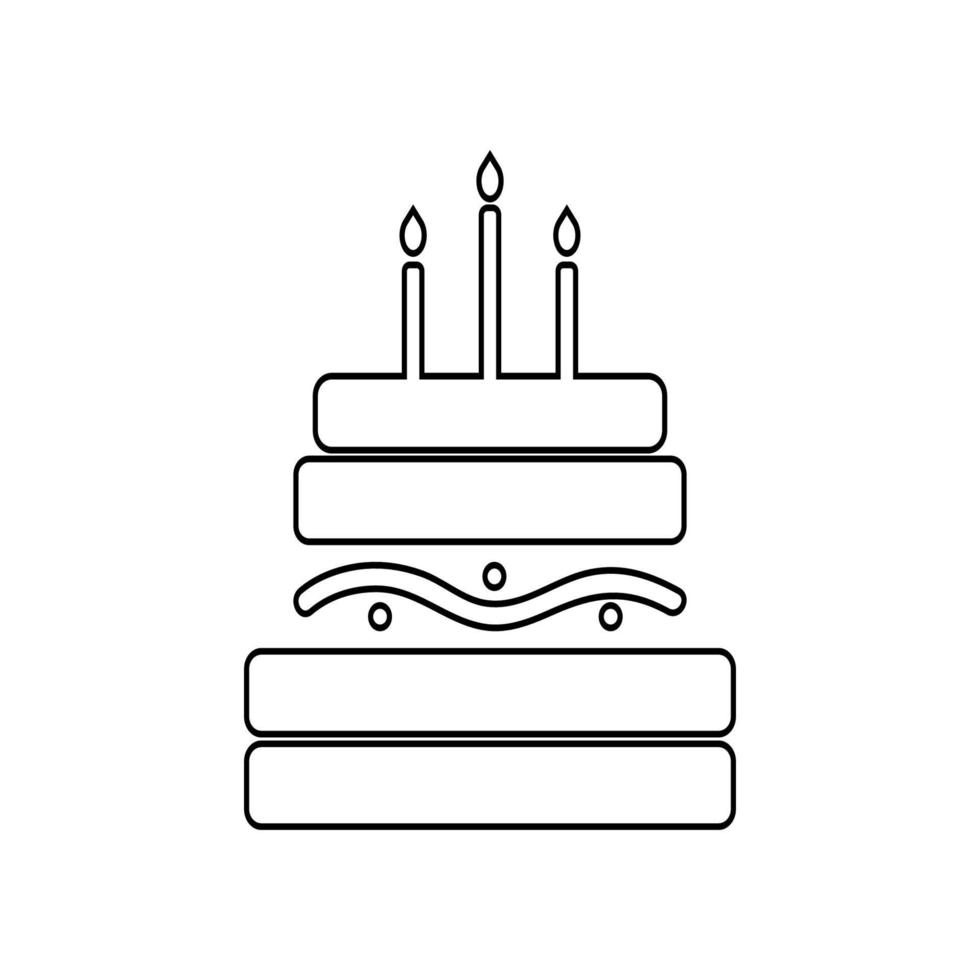 tårta ikon logotyp design illustration bild vektor