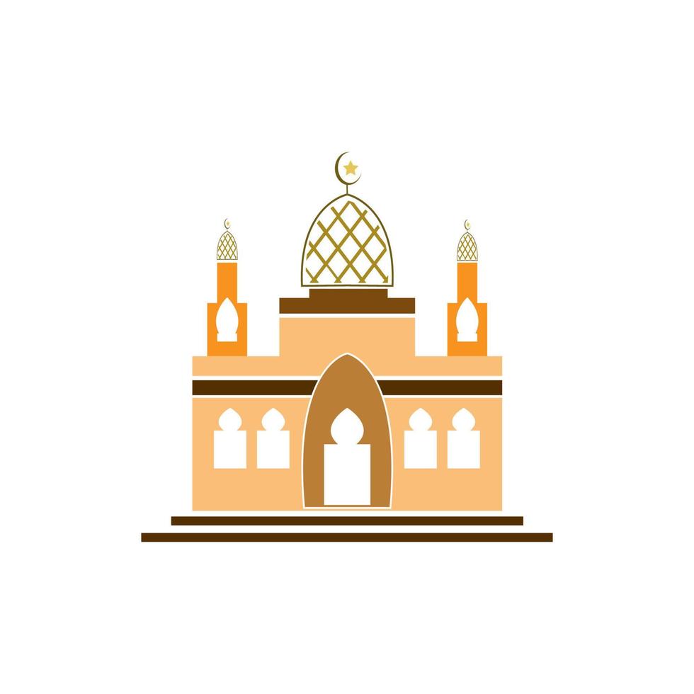 Moschee Zeichnung Symbol Vektor Illustration Design