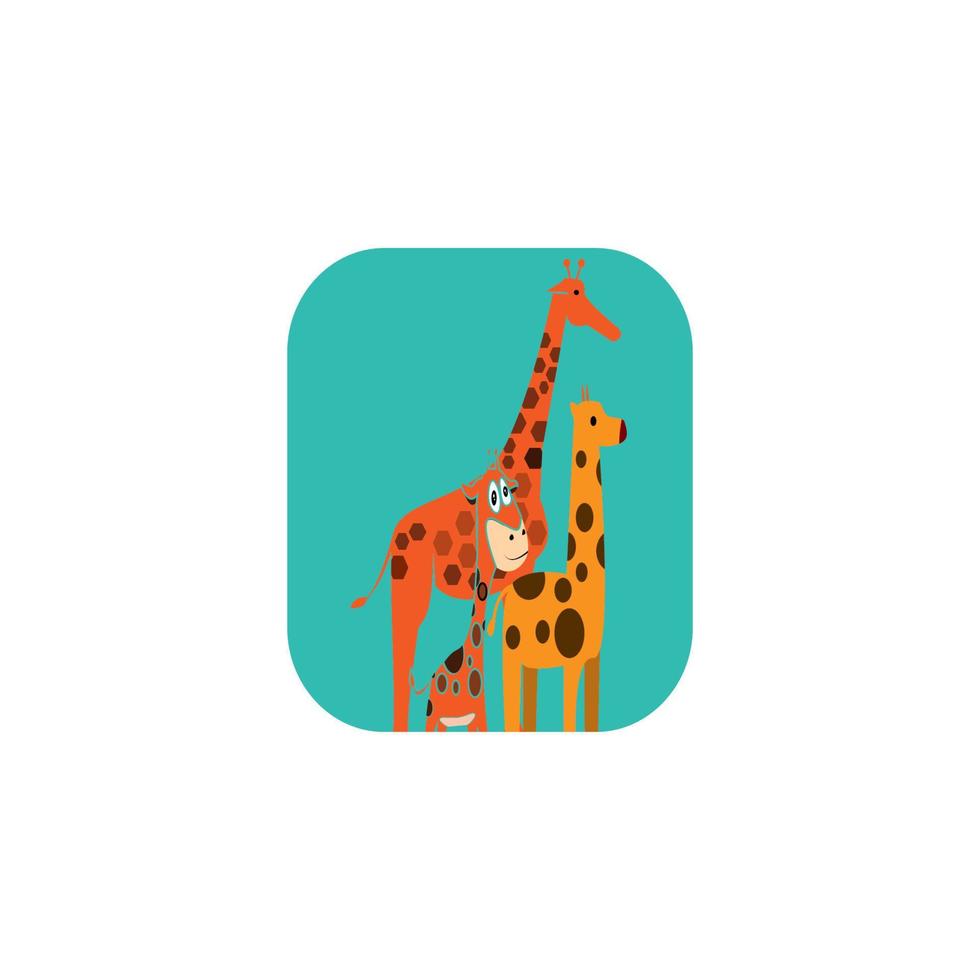 Giraffenillustration für Tag der wild lebenden Tiere vektor