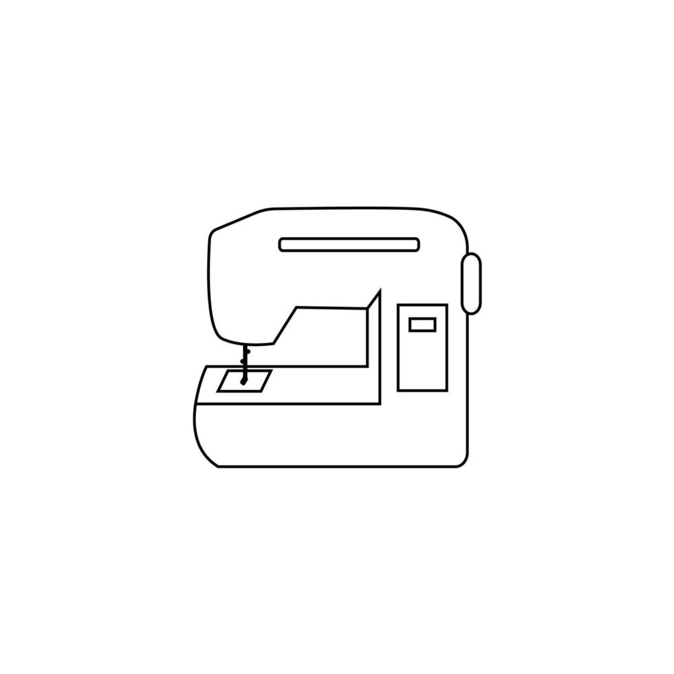 Nähmaschine Symbol Bild Vektor Illustration