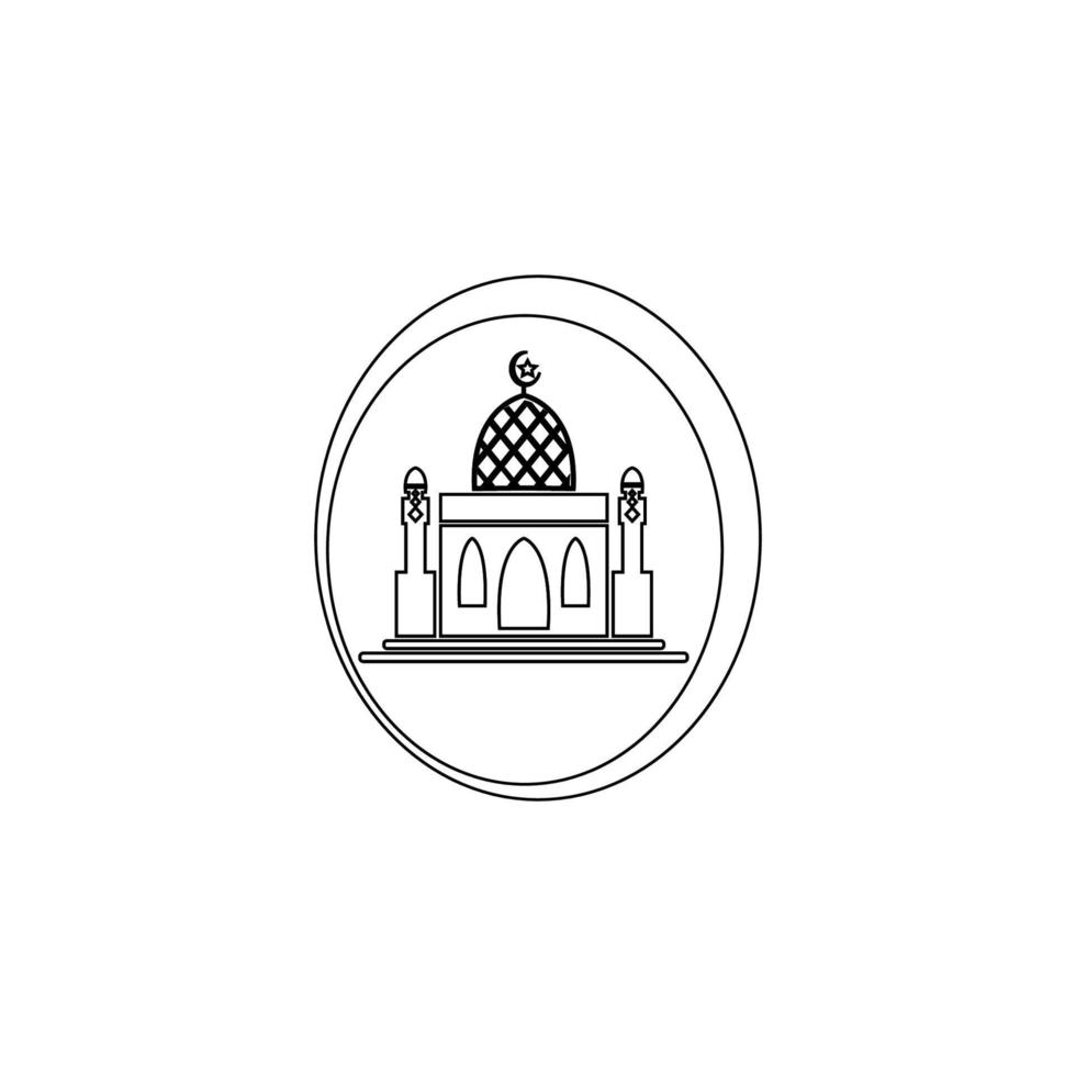 Moschee-Logo-Bild-Vektor-Illustration-design vektor