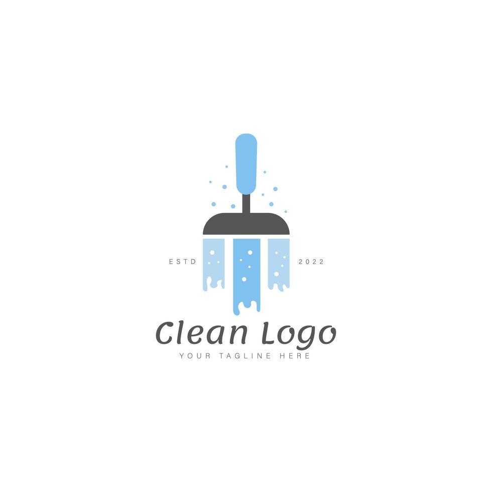 reinigungsbürste logo design icon illustration vektor