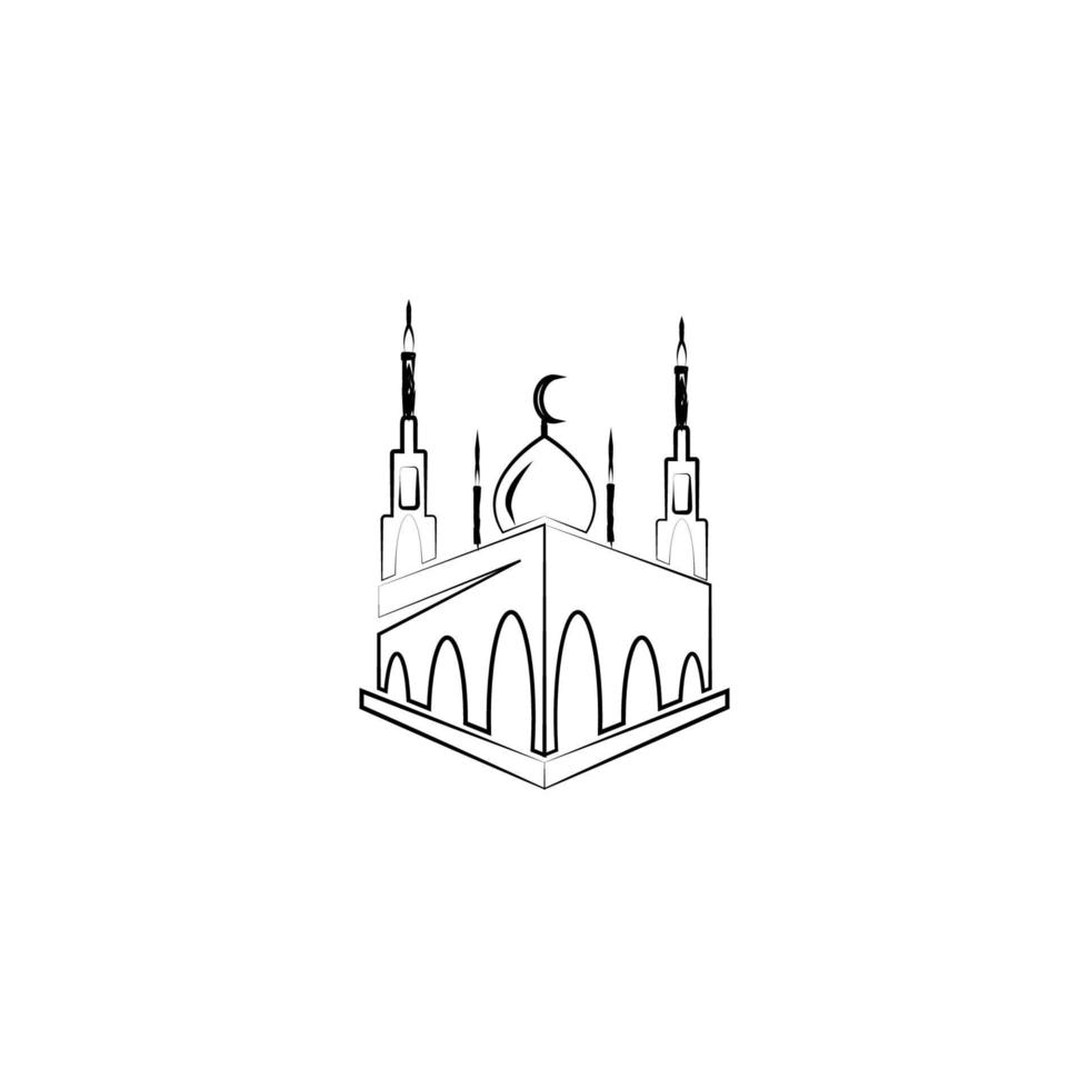 Moschee-Logo-Bild-Vektor-Illustration-design vektor